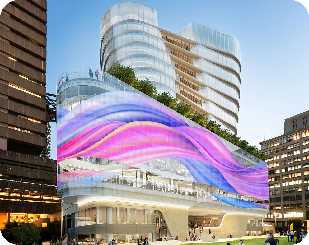 LED Film installation example