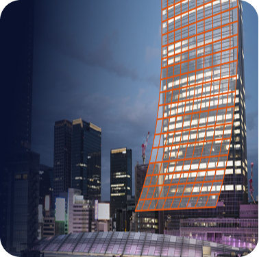 Hanging LED Film installation example